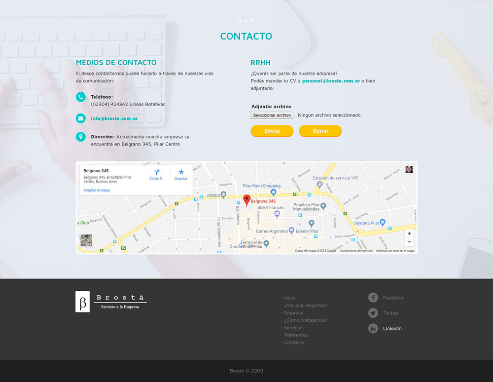 Sitio Web Brostá